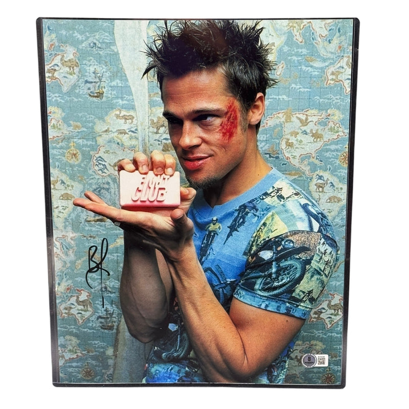 Brad Pitt Signed 11x14 Photo Tyler Durden Fight Club Beckett Authentic Autograph