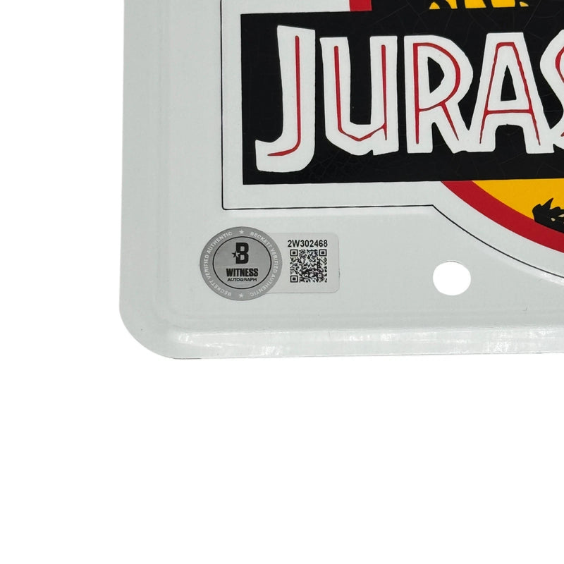 Wayne Knight Signed Jurassic Park License Plate Beckett Witnessed Autograph