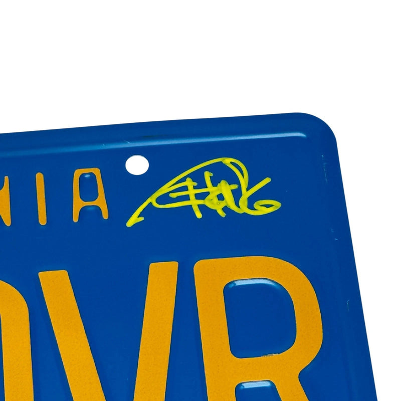 Cheech Marin & Tommy Chong Signed MUF DVR License Plate Autograph Beckett COA