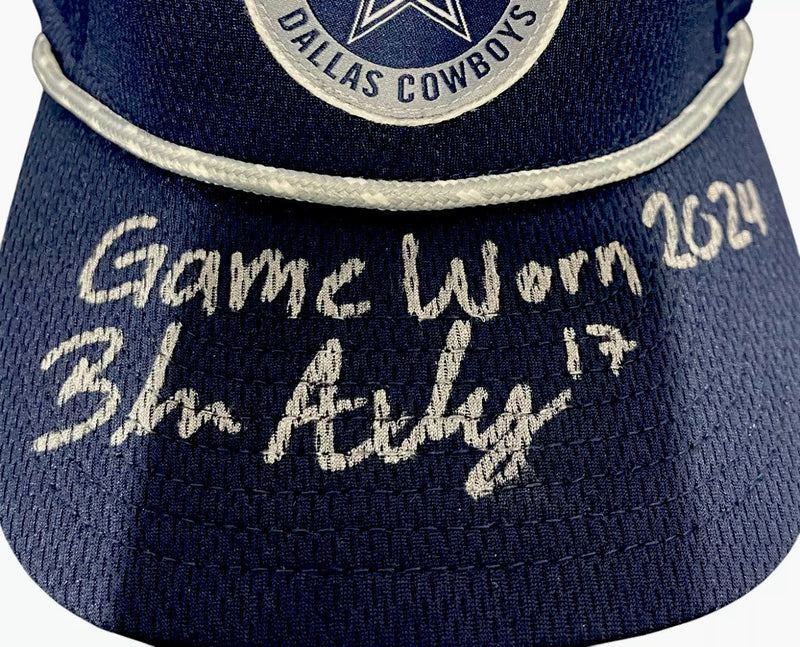 Brandon Aubrey Signed Auto Game Worn 2024 Cowboys Hat Beckett BAS COA #1