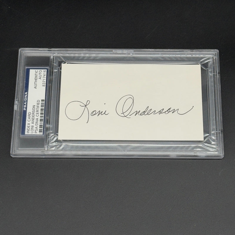 Loni Anderson Signed Index Card WKRP Slabbed PSA/DNA Authentic Autograph