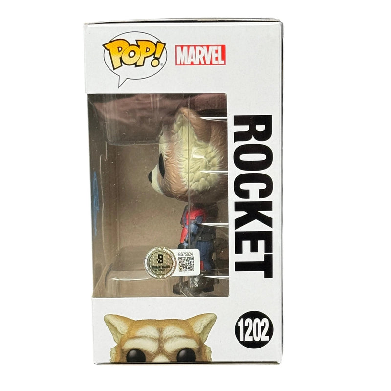 Bradley Cooper Signed Rocket Funko Pop 1202 Autograph Guardians Beckett COA
