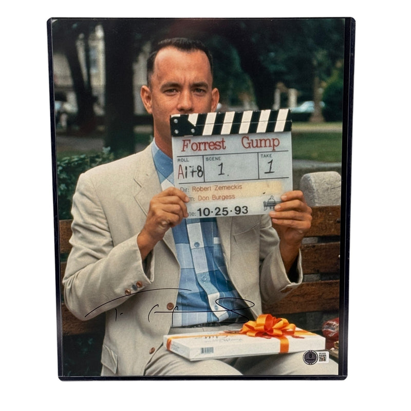 Tom Hanks Signed 11x14 Photo Forrest Gump Autographed Beckett BAS Authentic!