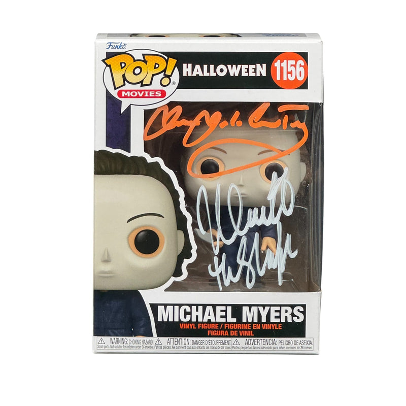 Nick Castle & James Jude Courtney Signed Michael Myers Funko Pop 1156 Beckett!!