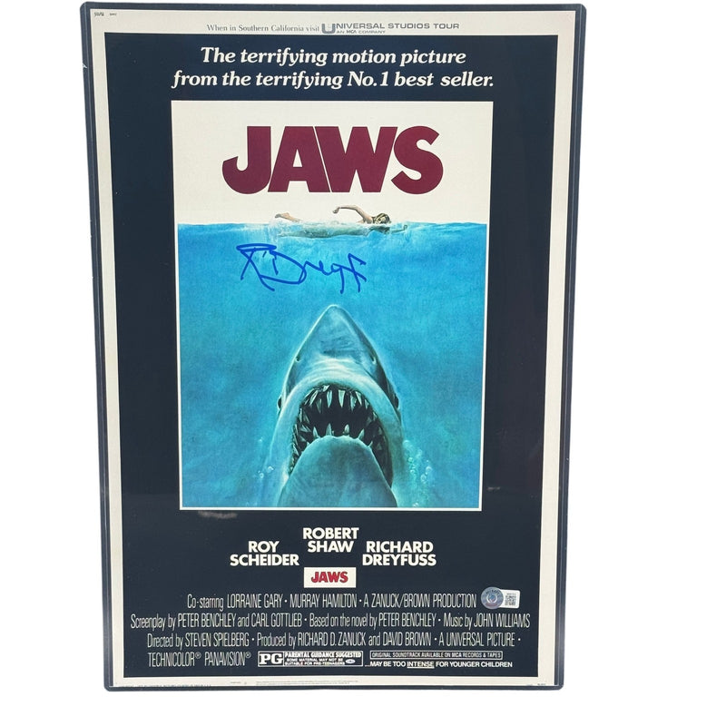 Richard Dreyfuss Signed Jaws 12x18 Movie Poster Photo Autographed Beckett COA!
