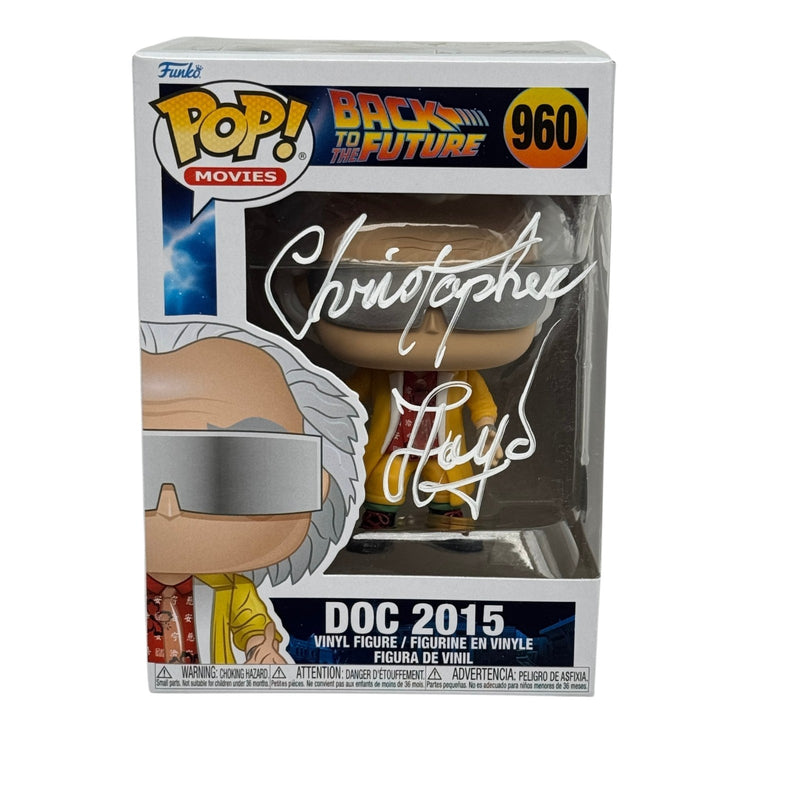 Christopher Lloyd Signed Doc With Helmet Funko Pop #960 BTTF Beckett Authentic