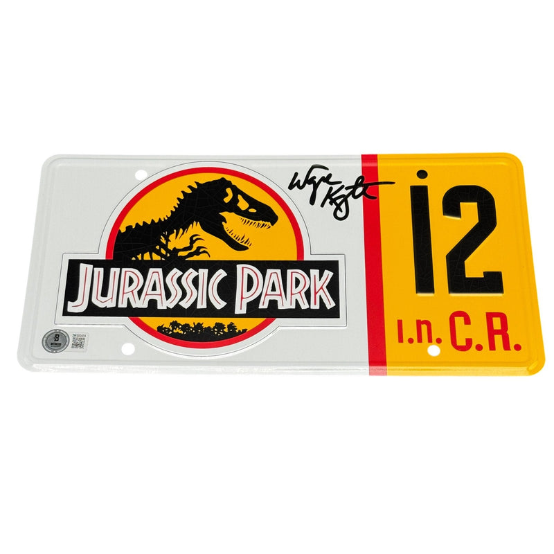 Wayne Knight Signed Jurassic Park License Plate Beckett Witnessed Autograph
