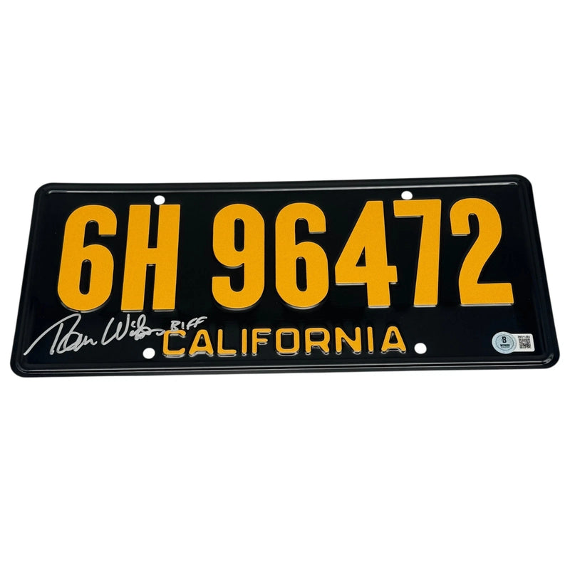 Tom Wilson Signed Biff Tannen Back to the Future License Plate Beckett Autograph