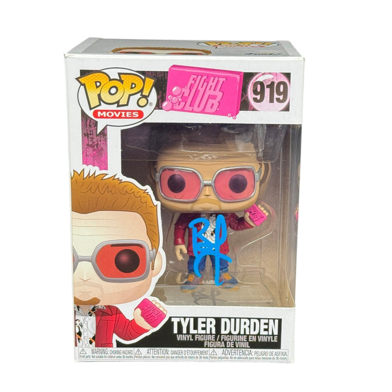 Brad Pitt Signed Fight Club Tyler Durden Funko Pop 919 Beckett Autograph