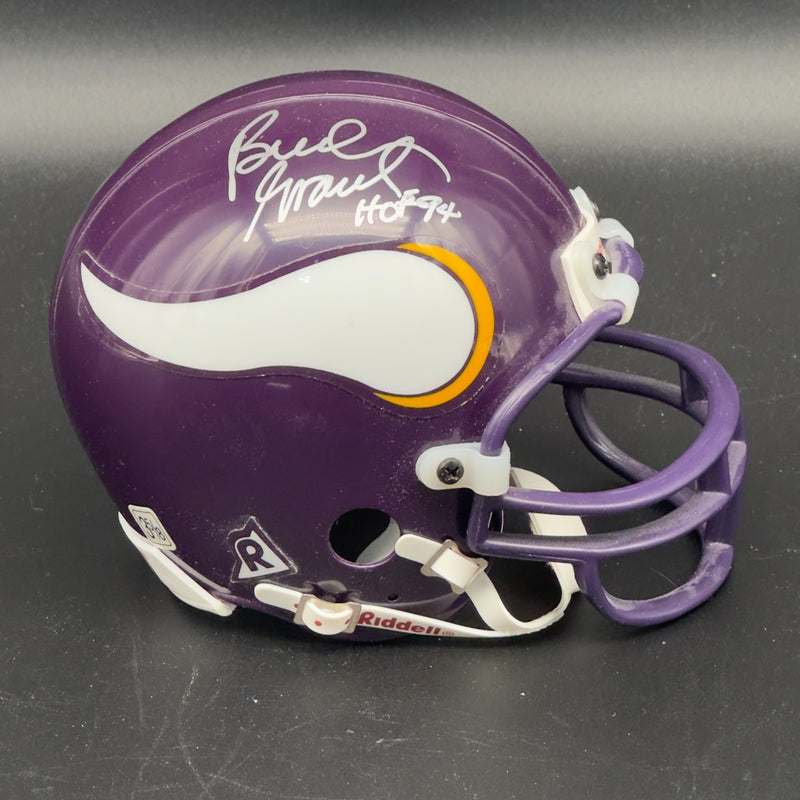 Bud Grant Minnesota Vikings Coach Signed Autograph NFL Football Mini Helmet