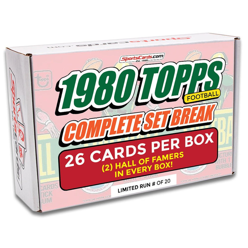 1980 TOPPS FOOTBALL COMPLETE SET BREAK - 26 CARDS PER BOX! 2 HOFERS PER BOX!