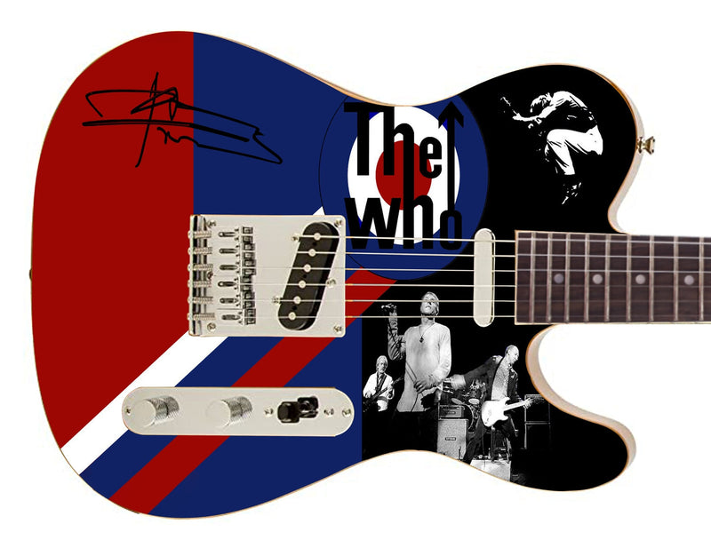 Pete Townshend Signed Autographed Who Live Logo Photo Graphics Guitar ACOA ACOA
