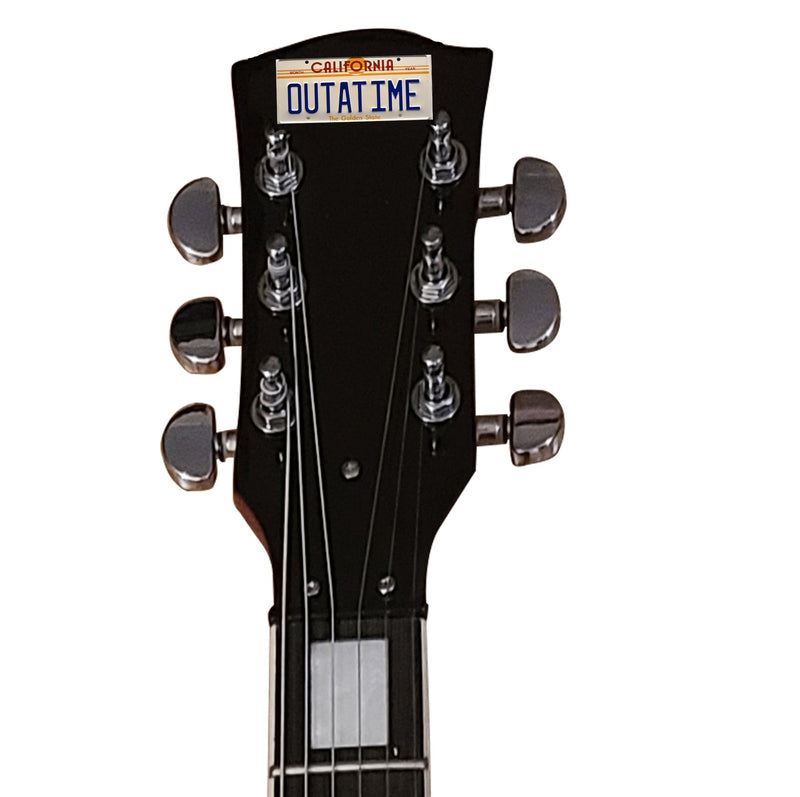 Michael J. Fox Signed Back To The Future Photo Graphics Guitar ACOA