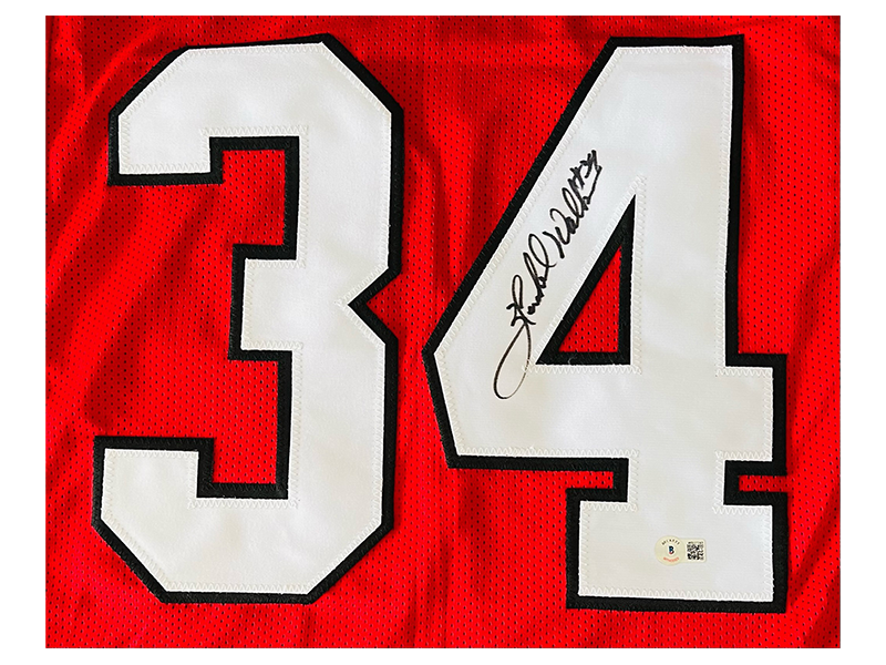 Herschel Walker Autographed College-Edition Red Stats Football Jersey (Beckett)