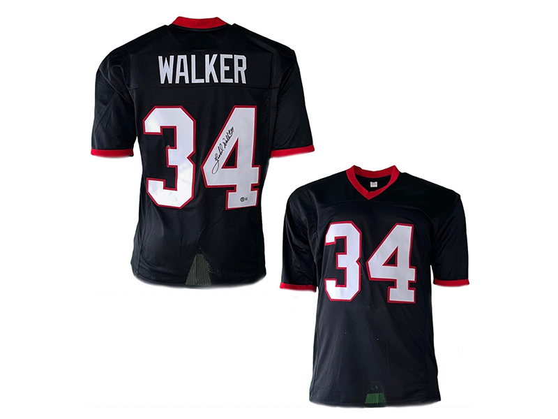 Herschel Walker Autographed College-Edition Black Football Jersey (Beckett)