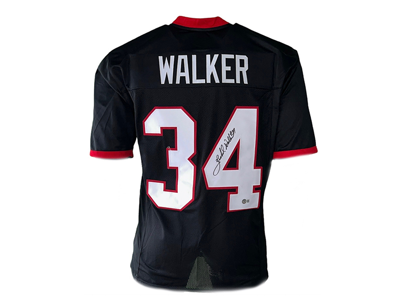 Herschel Walker Autographed College-Edition Black Football Jersey (Beckett)