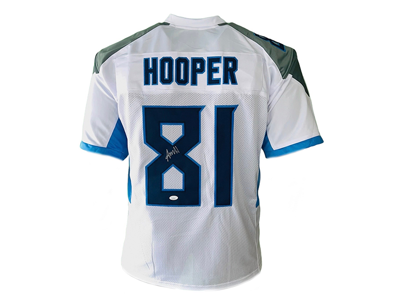 Austin Hooper Autographed Pro Style White Football Jersey JSA