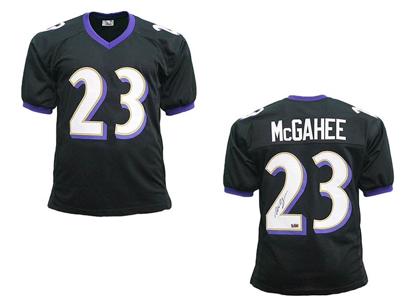 Willis McGahee Autographed Black Pro Style Football Jersey (JSA)