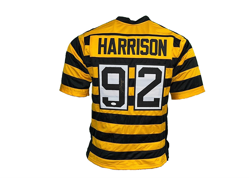 James Harrison Autographed Pro Style Bumble Bee Football Jersey JSA