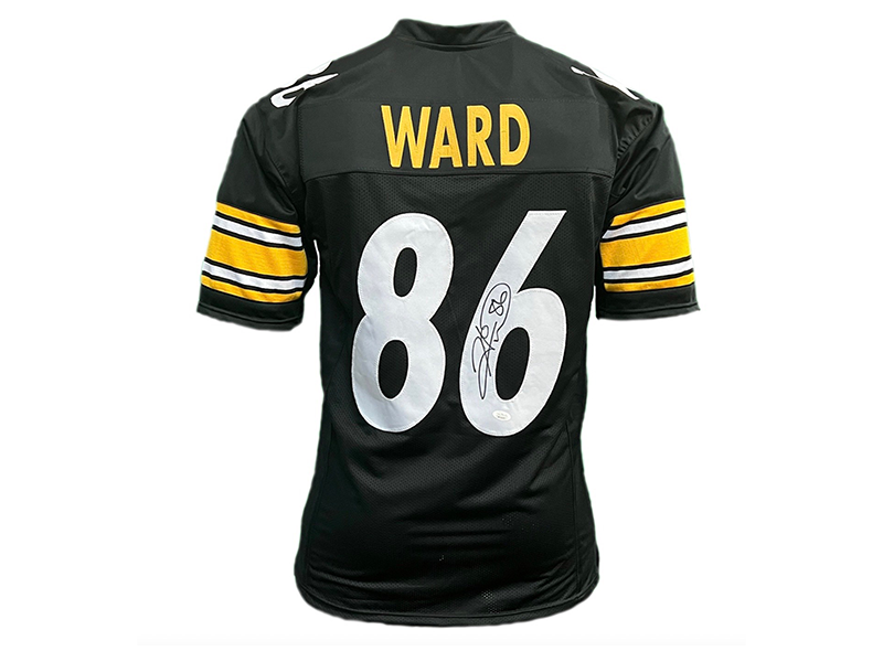 Hines Ward Autographed Pro Style Black Football Jersey (JSA)