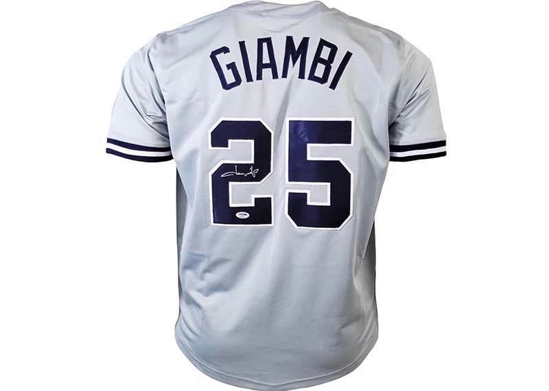 Jason Giambi Signed New York Yankees Jersey.  Autographs