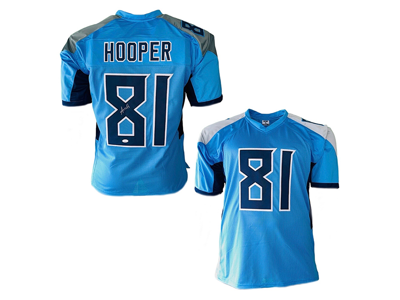Austin Hooper Autographed Tennessee  Light Blue Football Jersey JSA
