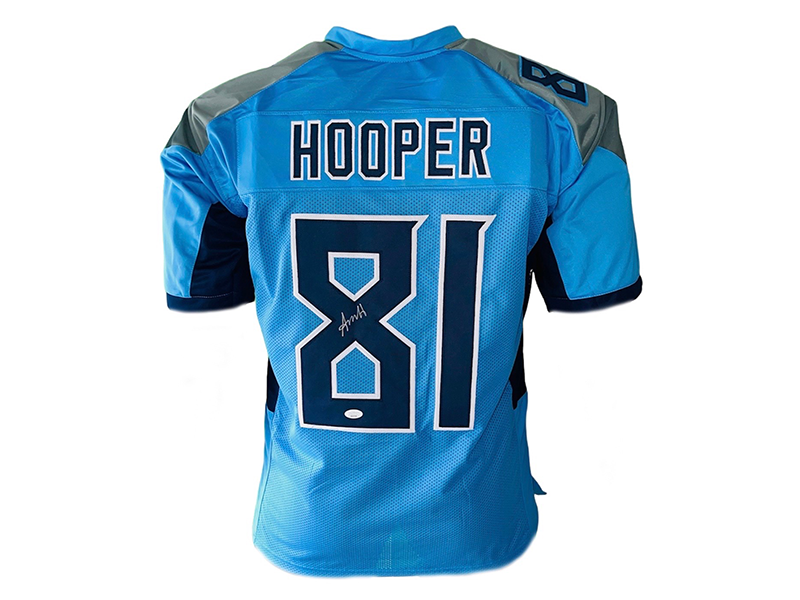 Austin Hooper Autographed Tennessee  Light Blue Football Jersey JSA
