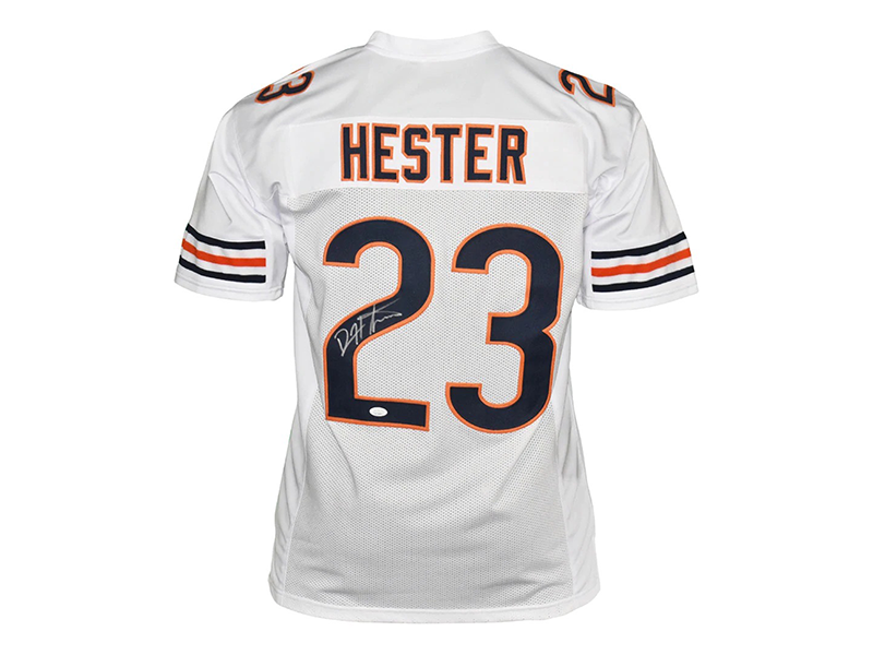 Devin Hester Autographed White Pro Style Football Jersey (JSA)