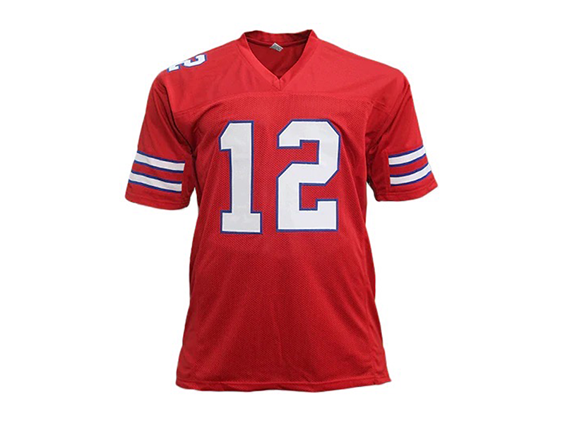 Jim Kelly Autographed Buffalo Football Jersey Red (JSA)