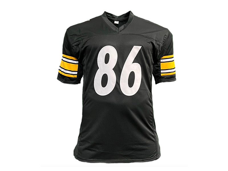 Hines Ward Autographed Pro Style Black Football Jersey (JSA)