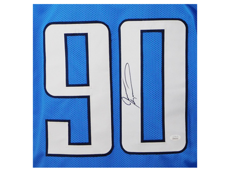 Jevon Kearse Autographed Blue Pro-Style Football Jersey (JSA)