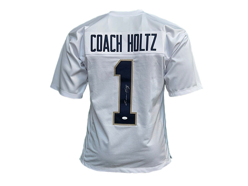 Lou Holtz Autographed College White Football Jersey (JSA)