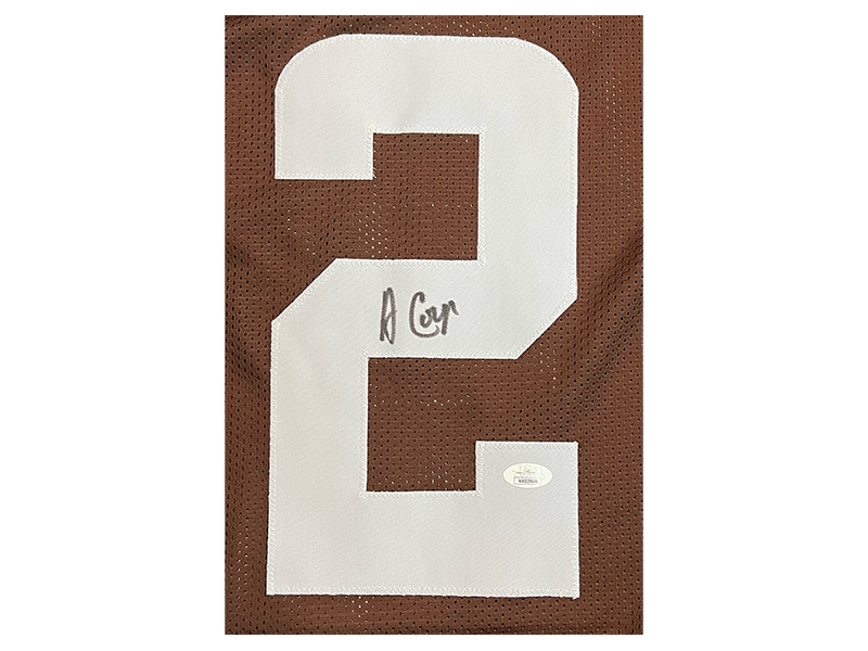 Amari Cooper Autographed Pro Style Brown Football Jersey (JSA)