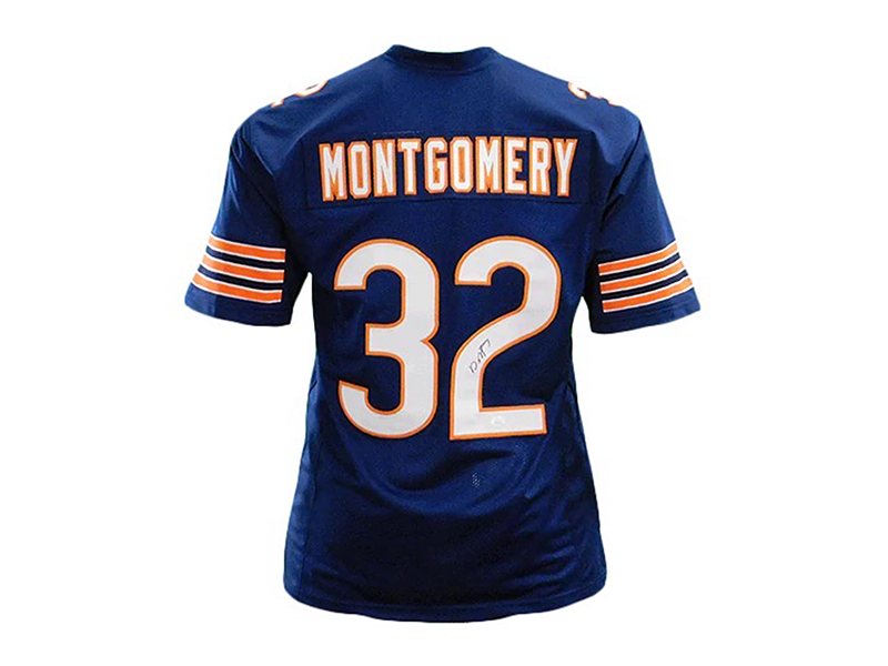 David Montgomery Autographed Blue Pro Style Jersey (JSA)