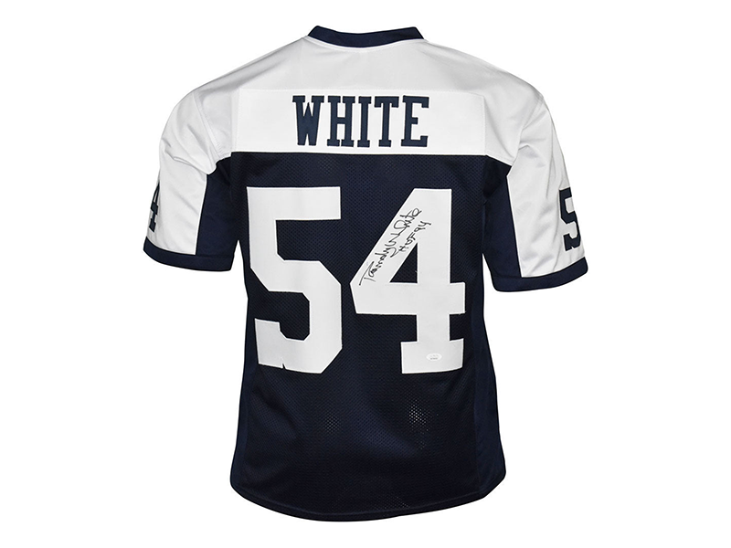 Randy White Autographed HOF 94 Inscription Pro Style Thanksgiving Football Jersey JSA