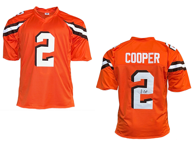 Amari Cooper Autographed Cleveland Orange Football Jersey (JSA)