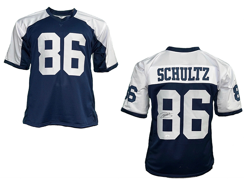 Dalton Schultz Autographed Pro Style Thanksgiving Football Jersey JSA