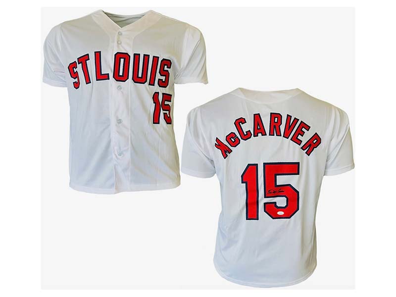 Tim McCarver Autographed Signed St Louis White Baseball Jersey (JSA)