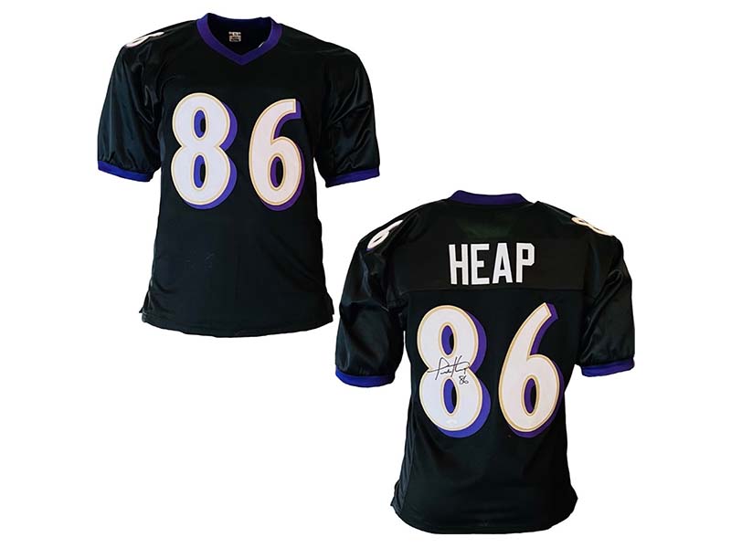 Todd Heap Autographed Signed Baltimore Black Football Jersey (JSA)