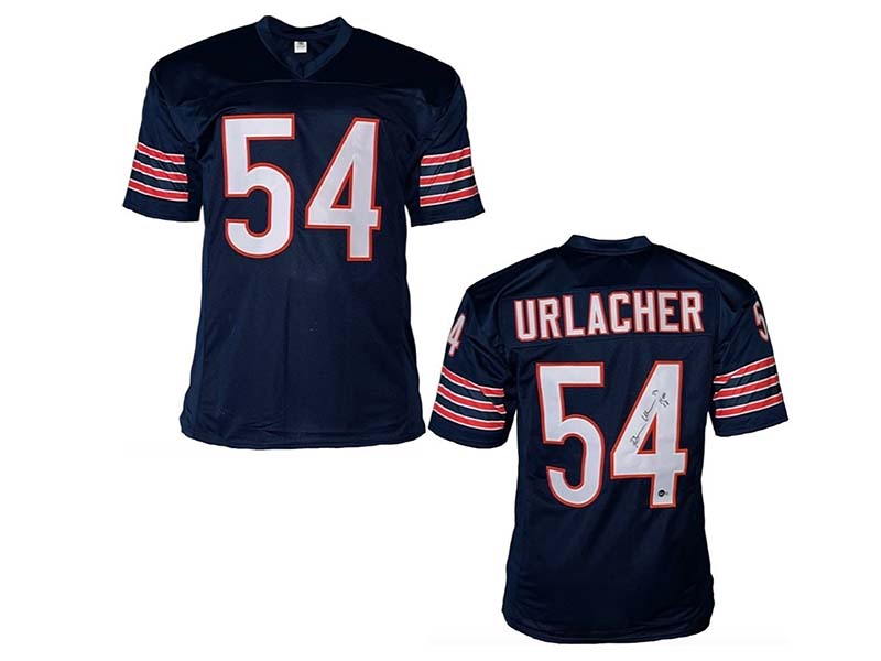 Brian Urlacher Autographed HOF 18 Inscription Chicago Blue Football Jersey Beckett