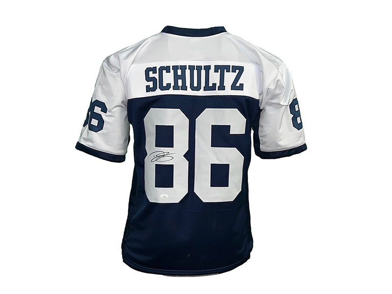 Dalton Schultz Autographed Pro Style Thanksgiving Football Jersey JSA