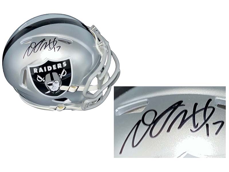 Davante Adams Autographed Las Vegas Raiders Speed Mini Football Helmet (Beckett)