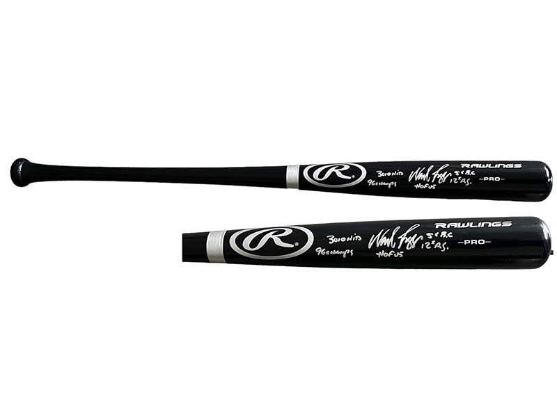 Wade Boggs Autographed Signed 5 Inscription Rawlings Black Baseball Bat (JSA)With 5 Inscriptions 3010 Hits, 96 WS Champs, 12x AS, 5x B.C, HOF 05