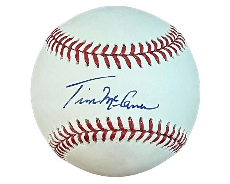 Tim McCarver Autographed official Major League Baseball (JSA)