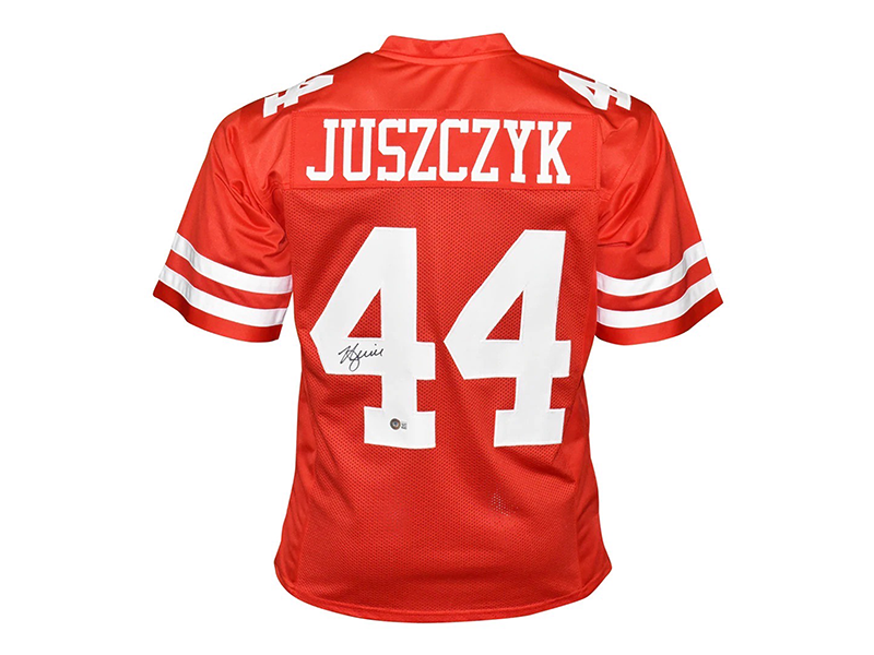 Kyle Juszczyk Autographed Pro Style Red Football Jersey (Beckett)