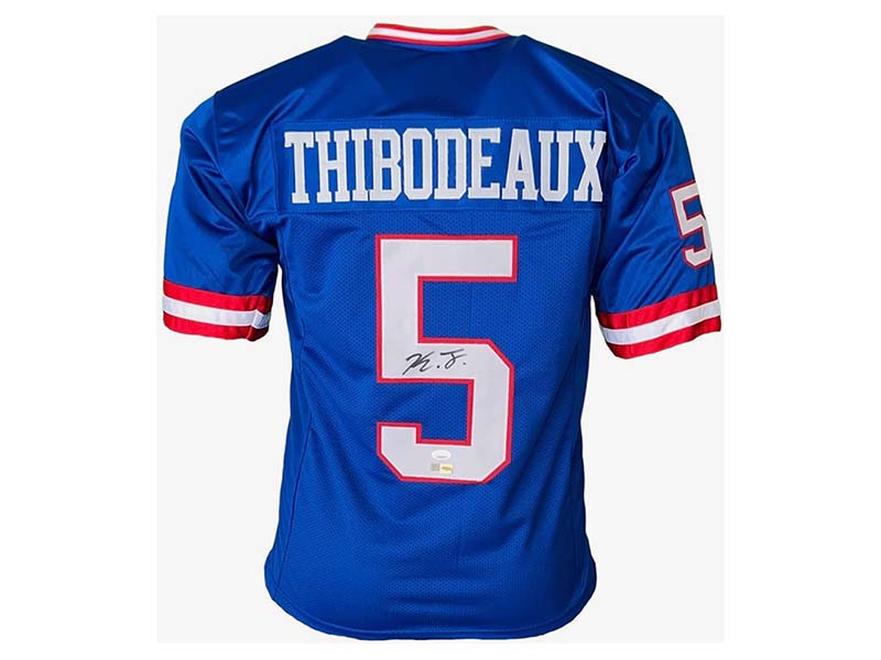 Kayvon Thibodeaux Autographed Pro Style Blue Football Jersey (JSA)