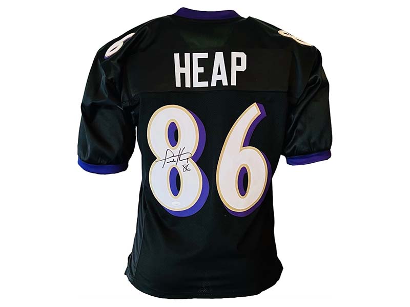 Todd Heap Autographed Signed Baltimore Black Football Jersey (JSA)