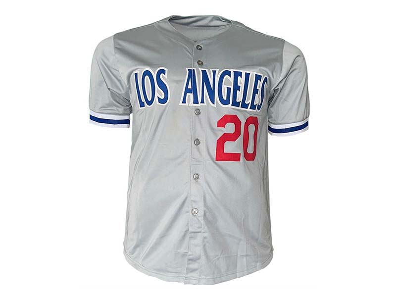 Don Sutton Autographed HOF '98 Los Angeles Gray Baseball Jersey (JSA)