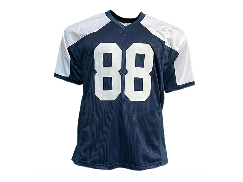 CeeDee Lamb Autographed Pro Style Thanksgiving Football Jersey (JSA)