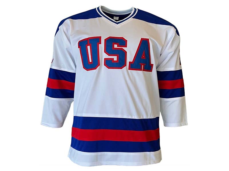 Mike Eruzione Autographed Team USA Olympic Jersey White (JSA) – Golden  Autographs